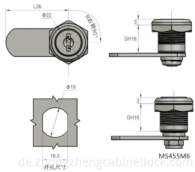 Combination Lock Cam Lock